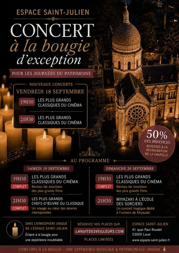 Concert exceptionnel au profit de la restauration de la chapelle Saint-Joseph: Miyazaki à l'école des sorciers