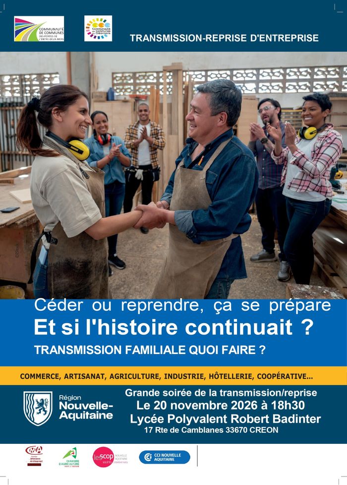 Transmission -Reprise d'Entreprise de L'Entre-Deux-Mers