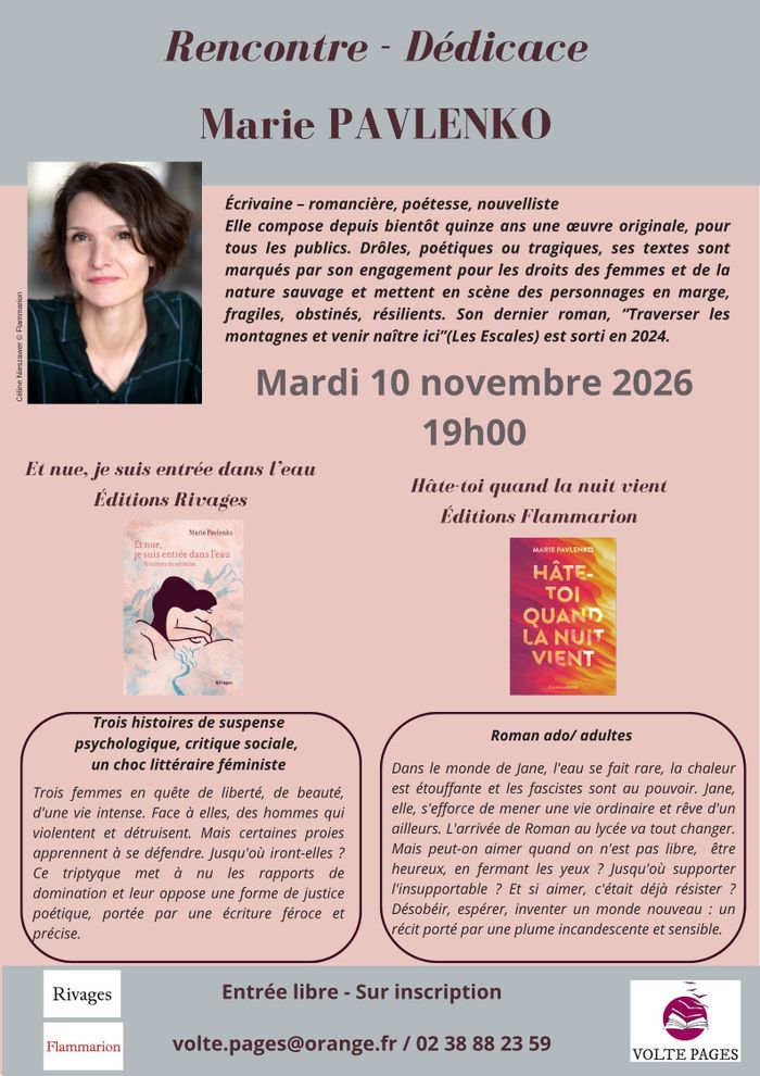 Marie PAVLENKO, écrivaine française