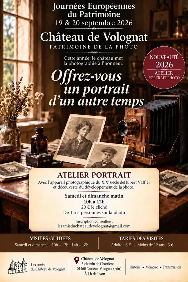 JEP 2026 au Château de Volognat. Patrimoine de la photographie