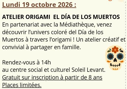 Atelier Origami El día de los muertos