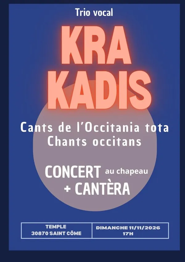 Concert et Cantèra au temple de Saint Côme
