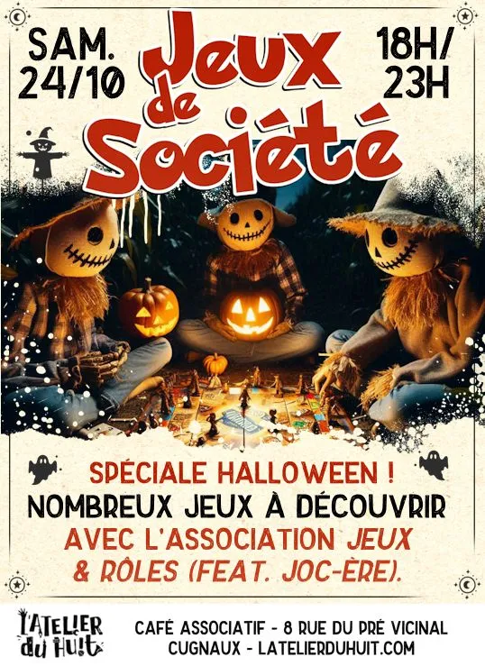 L’Atelier du Huit – Soirée jeux & rôles