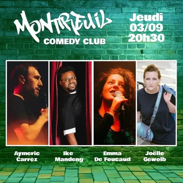 🎭 MONTREUIL COMEDY CLUB : PLATEAU D'HUMORISTES 🎭