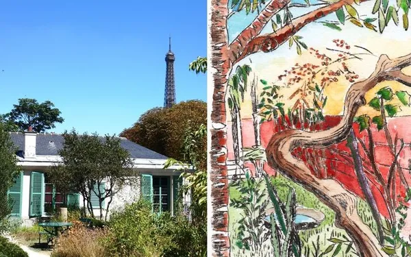 Atelier d'arts plastiques à la Maison de Balzac : carte postale à l'aquarelle
