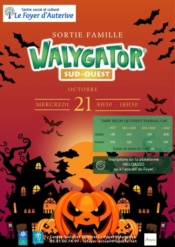 Sortie Famille à Walygator organisée par le Centre Social et Culturel le Foyer d'Auterive