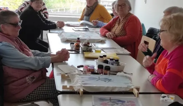 PEINTURE SUR SOIE  G I