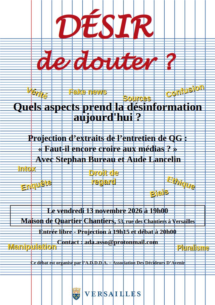 Projection / débat : Désir de douter