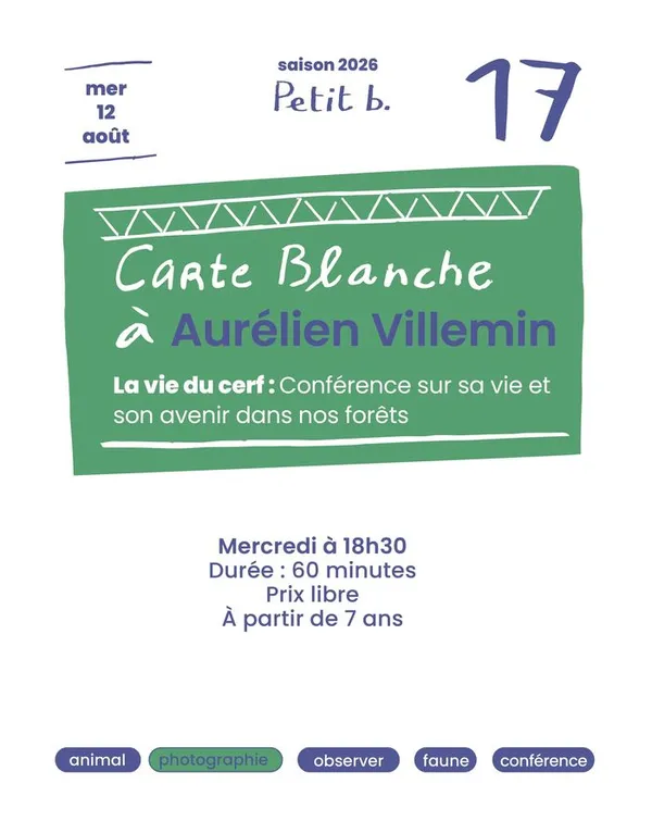 La vie du cerf, conférence sur sa vie et son avenir dans nos forêts
