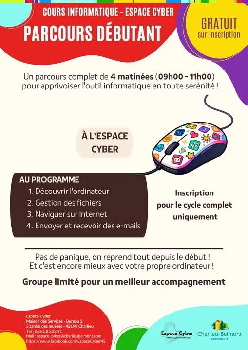 Parcours débutant à l'Espace Cyber