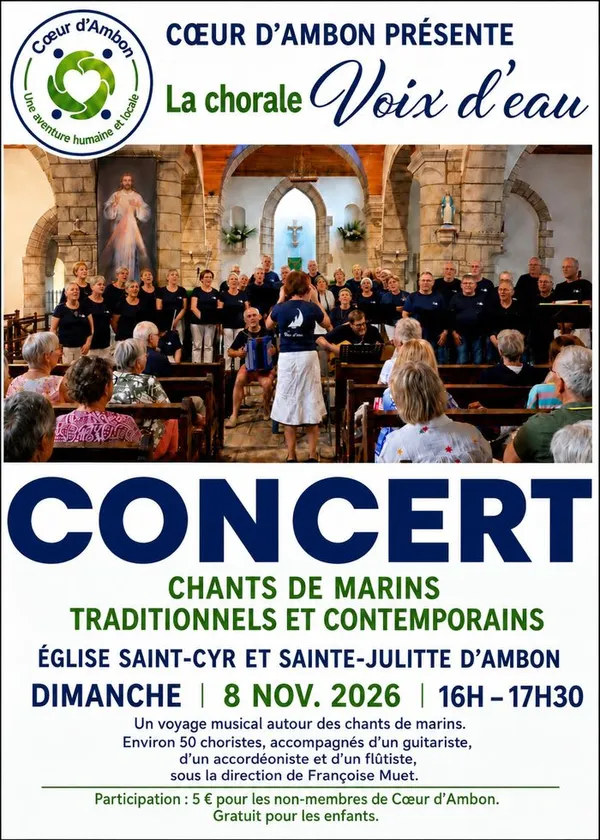 Concert chorale Voix d’eau