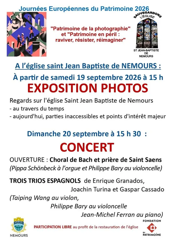 Exposition photos à l'église Saint Jean Baptiste de Nemours