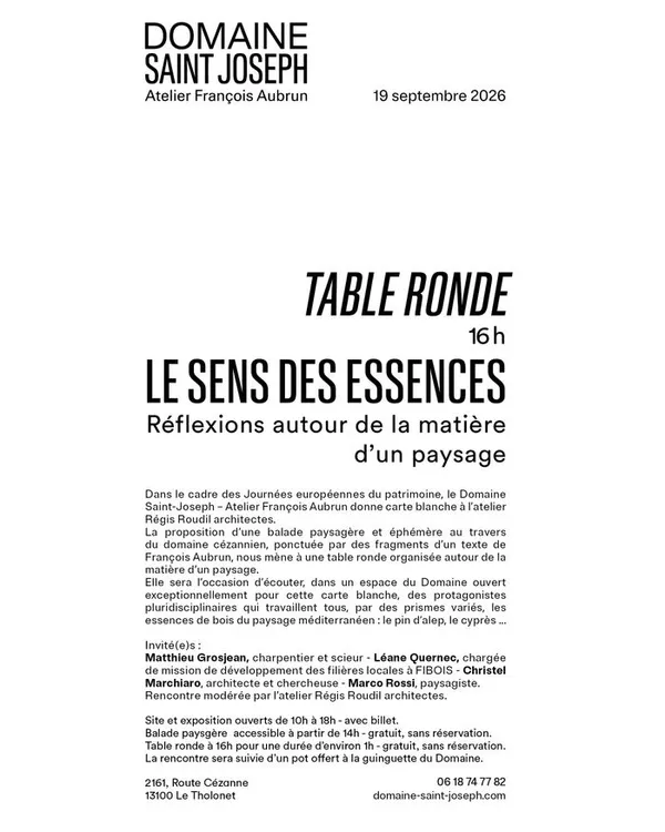 TABLE RONDE - LE SENS DES ESSENCES