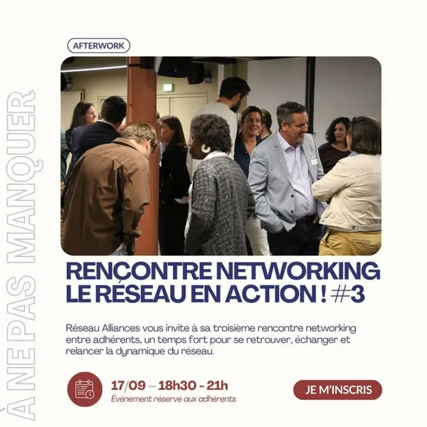Afterwork Réseau Alliances : créez de nouvelles connexions | 17 septembre