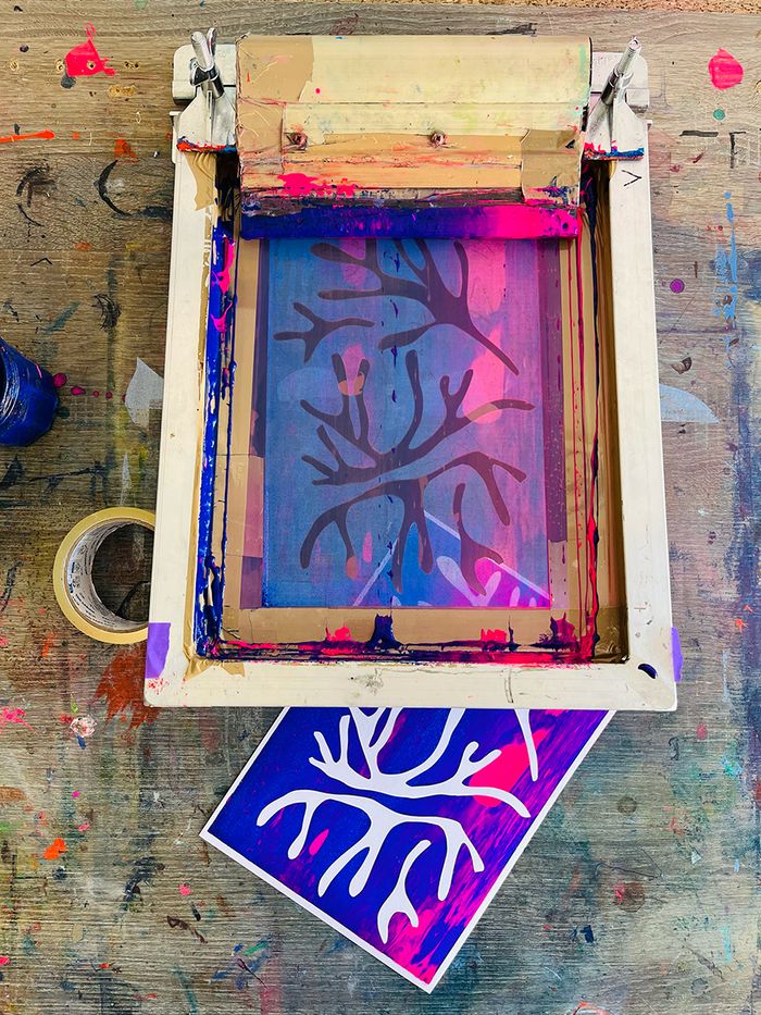 Atelier sérigraphie autour de la Méditerranée