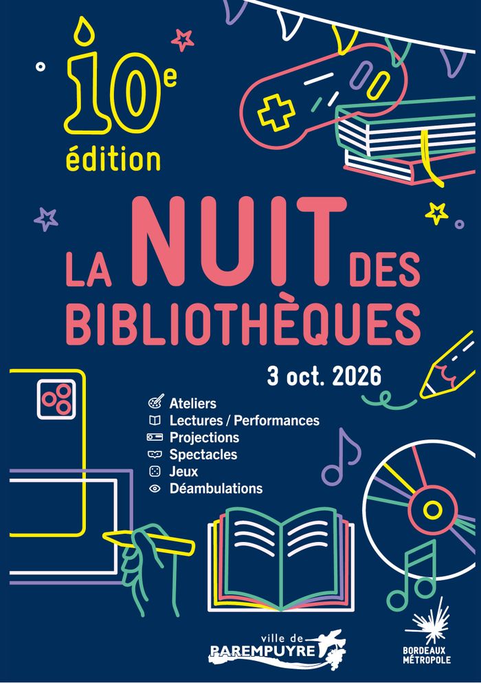 NUIT DES BIBLIOTHÈQUES 2026 : LA BIBLIOTHÈQUE FAIT LA FÊTE !