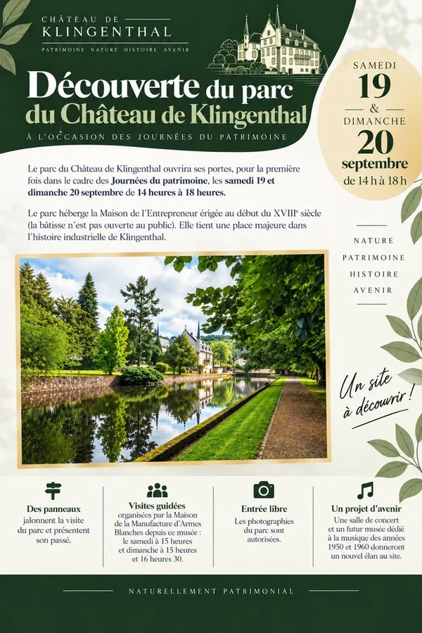 Visite libre du parc du château