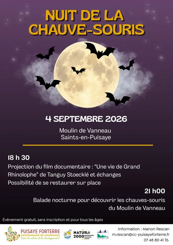 Nuit de la chauve-souris au Moulin de Vanneau