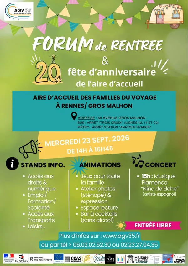 Forum de Rentrée des voyageurs & 20ème anniversaire de l'aire d'accueil de Rennes/ Gros Malhon