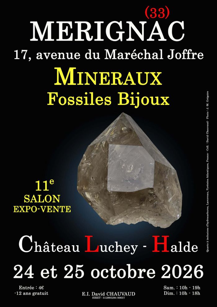 11e SALON MINERAUX FOSSILES BIJOUX de MERIGNAC (Gironde)