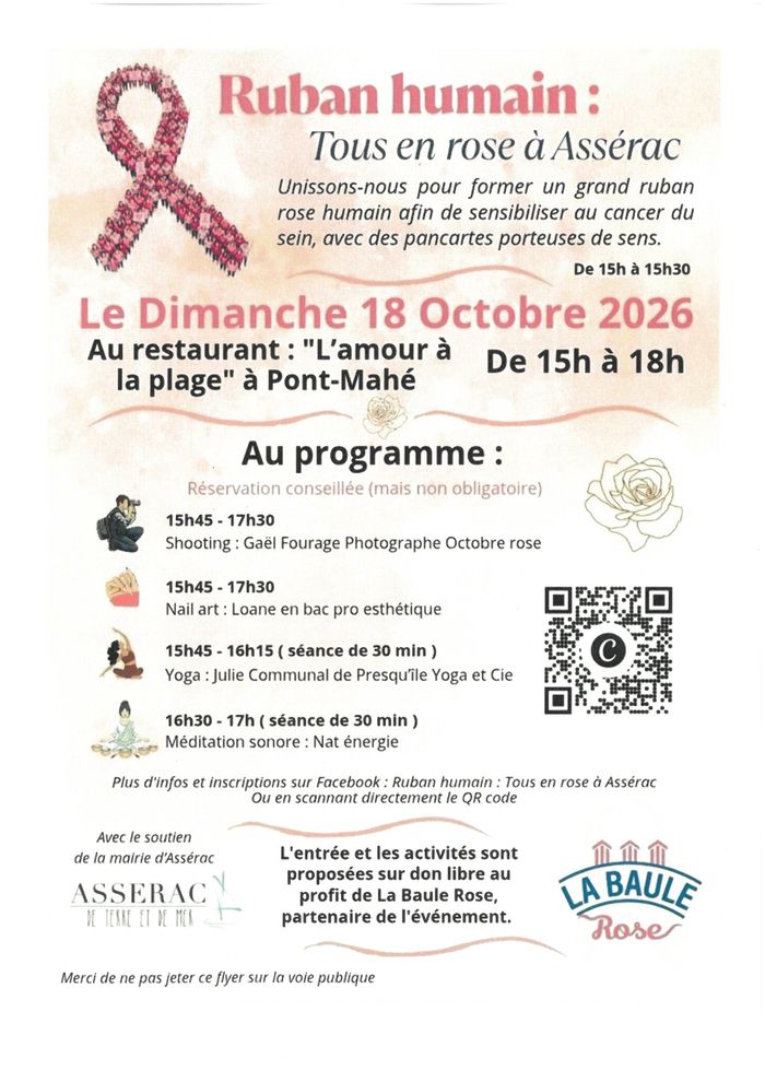 Octobre rose : ruban humain