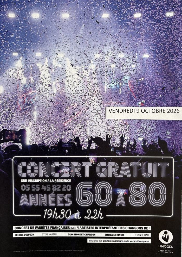 Concert "années 60 à 80"