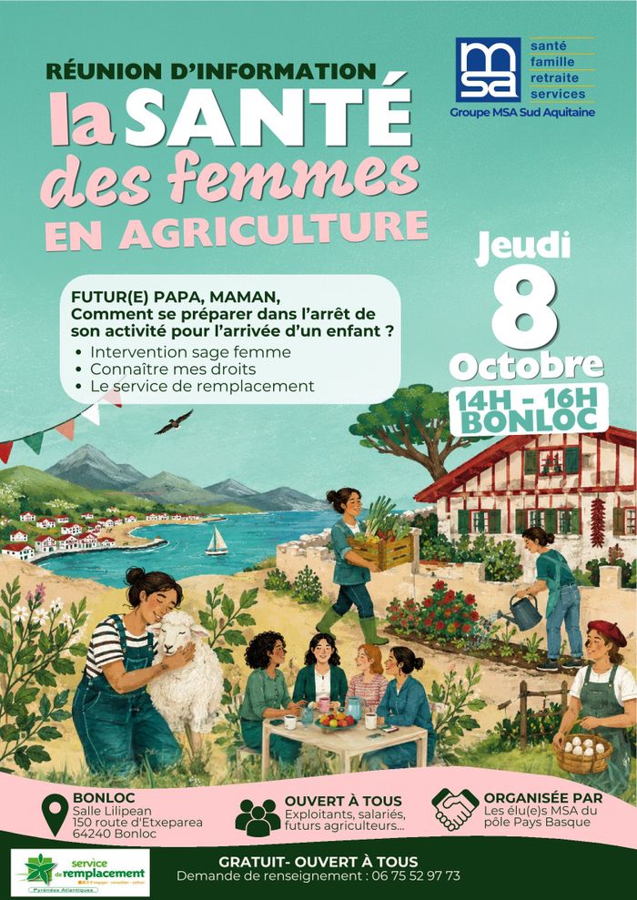 Réunion d'information : la santé des femmes en agriculture