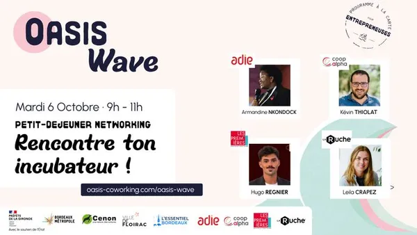 Petit-déjeuner networking "Rencontre ton incubateur" - Oasis Wave - Entrepreneuriat au féminin