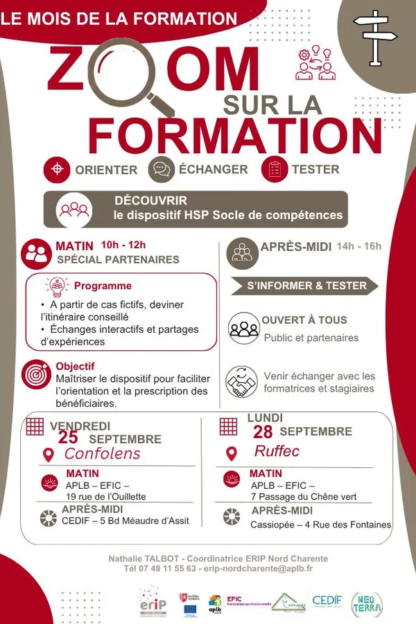 Zoom sur la formation : Orienter, échanger, tester