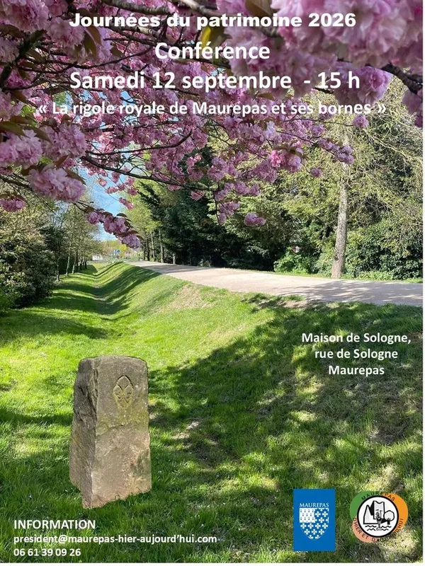 conférence ; la rigole de Maurepas et ses bornes