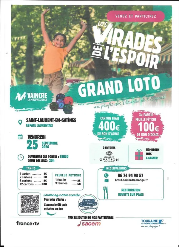 super Loto des Virades de l'Espoir pour Vaincre la Mucoviscidose