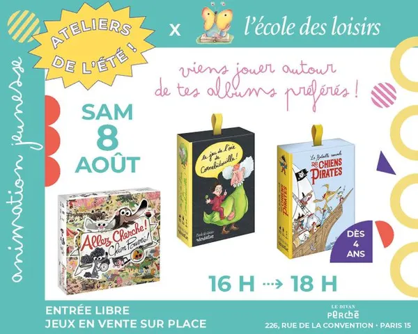 Après-midi jeux avec les Éditions L'École des Loisirs