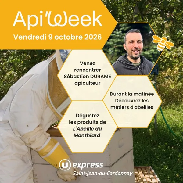 Sébastien Duramé participe à l'Api'Week au U Express Saint-Jean-du-Cardonnay