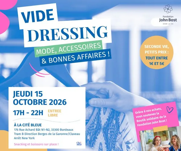 Vide dressing solidaire de la Fondation John Bost