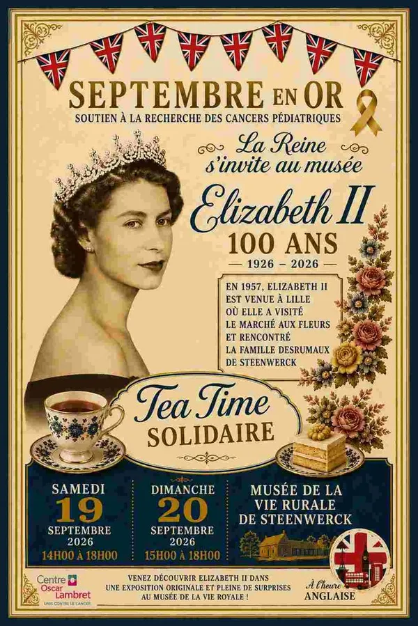 Salon de thé et exposition sur la vie royale britannique au Musée