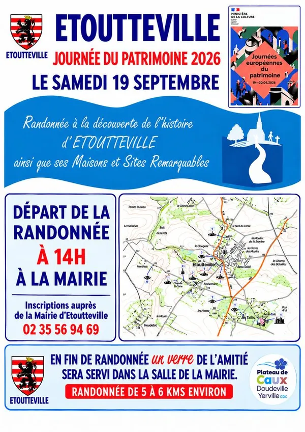 Circuit : randonnée à la découverte de l'histoire d'Etoutteville ainsi que ses maisons et sites remarquables