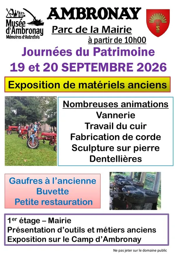 JEP 2026 : Mémoires d'Autrefois à Ambronay