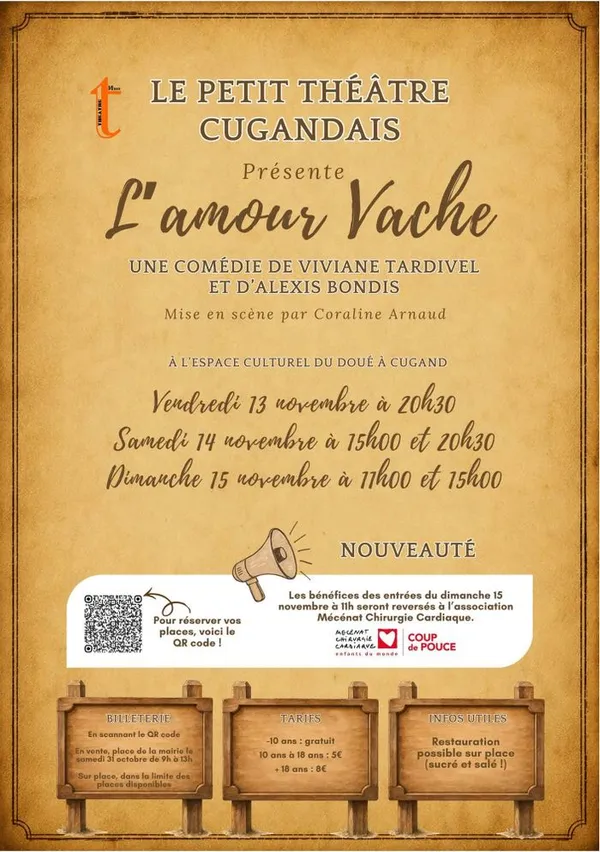 Théâtre adultes par Le petit Théâtre Cugandais - 2026
