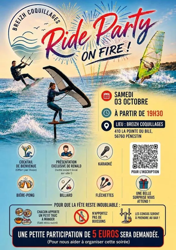 Ride Party on fire