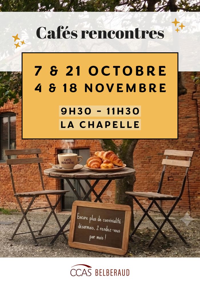 À vos agendas pour les prochains Cafés rencontre