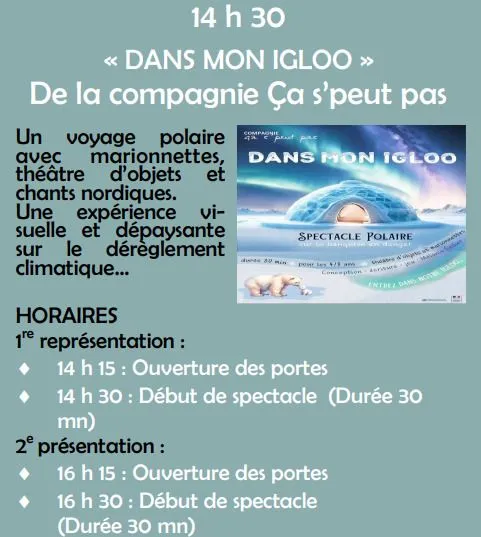 Spectacle "Dans mon igloo"
