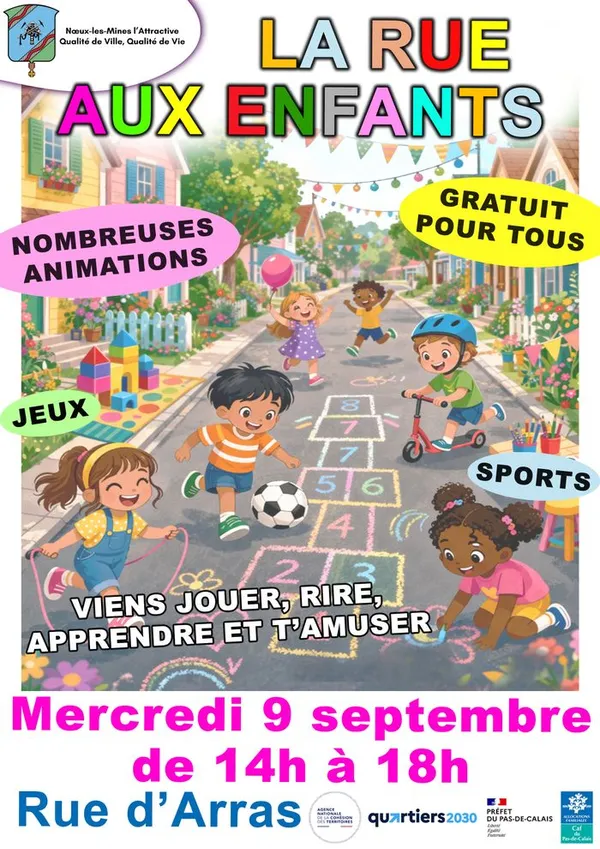 Rue aux enfants à Noeux-les-Mines