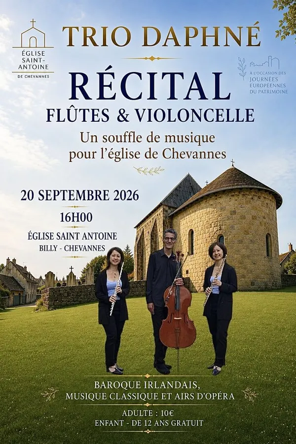 Récital du trio Daphné - flûtes et violoncelle