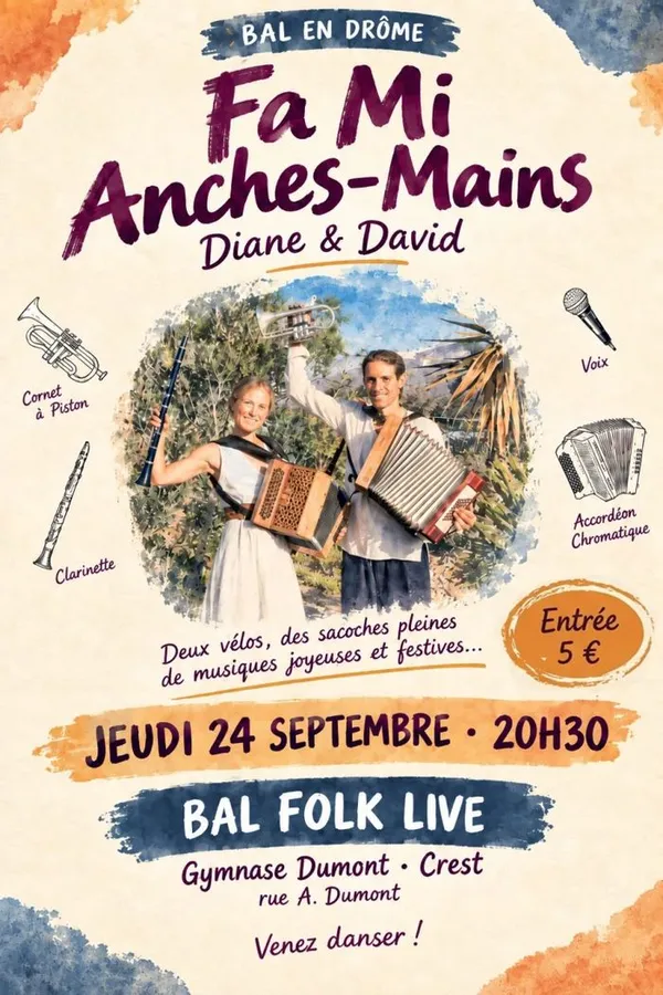 Bal Folk LIVE à CREST : Fa Mi Anches-Mains !