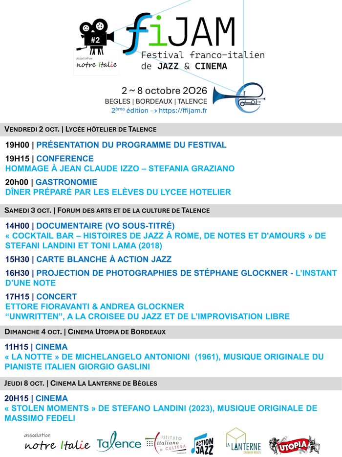 Tout le programme du festival en un coup d'oeil