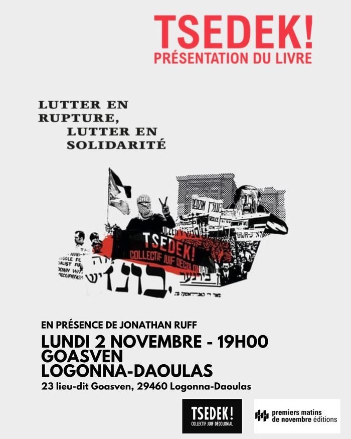 Présentation du manifeste du collectif juif décolonial TSEDEK! en soutien à la Palestine