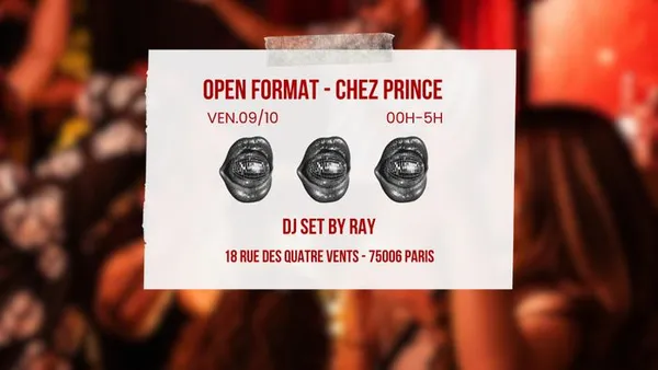VENDREDI OPEN FORMAT AT CHEZ PRINCE