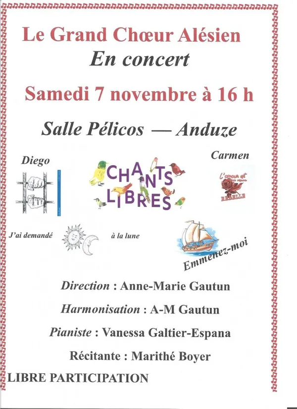 Concert "Chants libres"