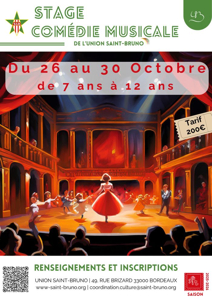 Stage comédie musicale - 7 à 12 ans