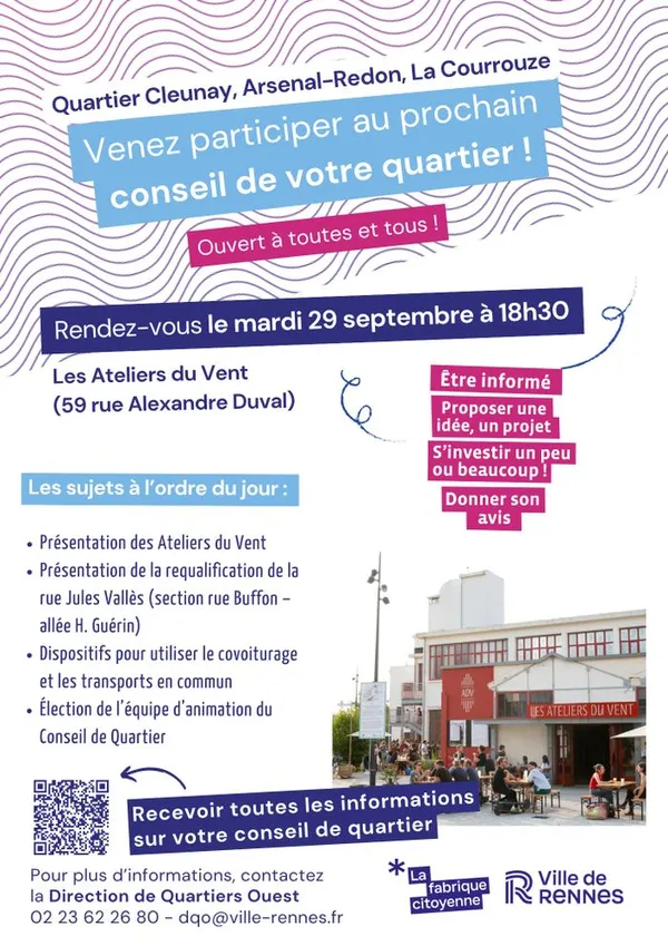 Conseil de Quartier Cleunay/Arsenal-Redon/La Courrouze
